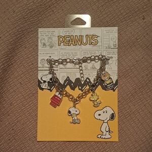 Peanuts Silver Bracelet with Colorful Charms